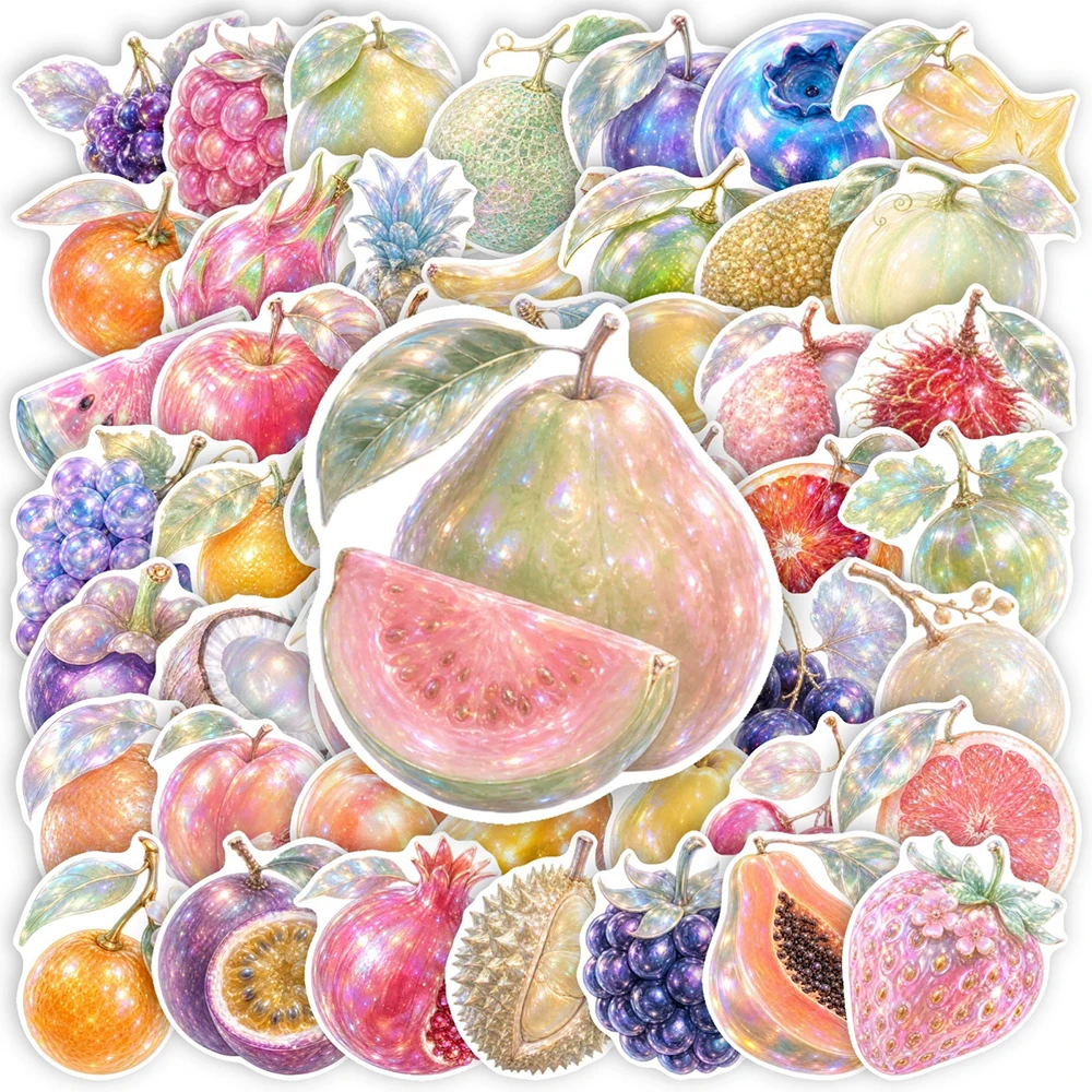 10/30/50pcs Colorful Shiny Fruits Orange Lemons Stickers DIY Water Bottle Phone Guitar Diary Cute Cartoon Decals Decoration Toy