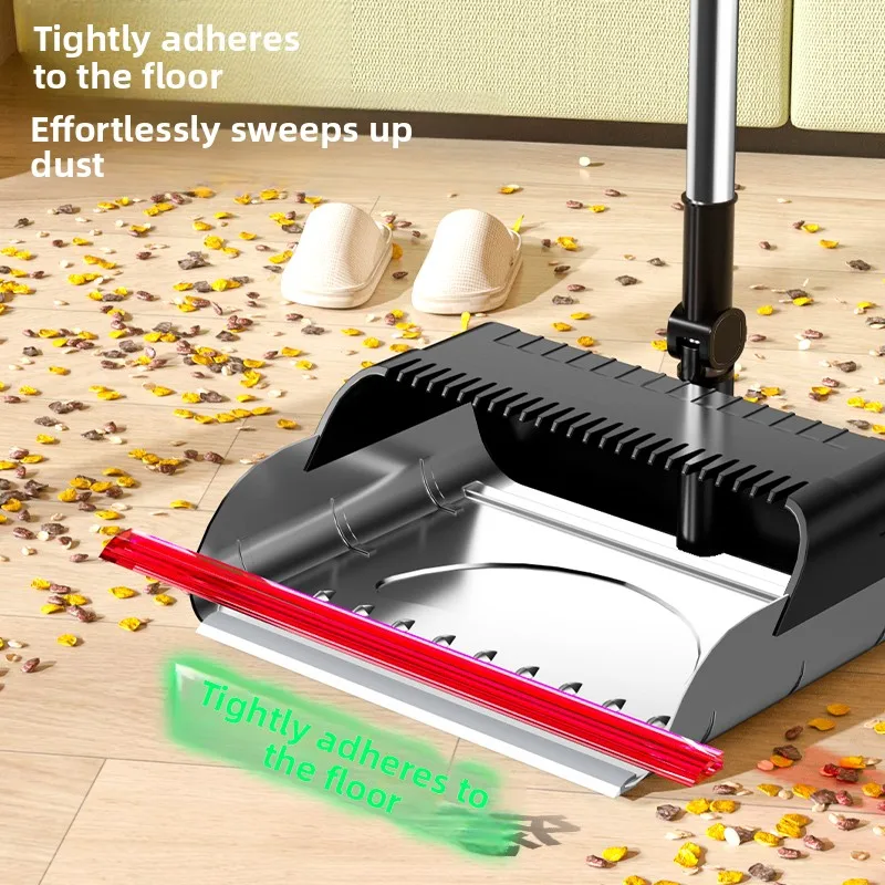 

Высококачественный набор метлы из нержавеющей стали, большой размер, комбинация бытового совка Swee Bru, усовершенствованный совок для мусора, чистка пола...