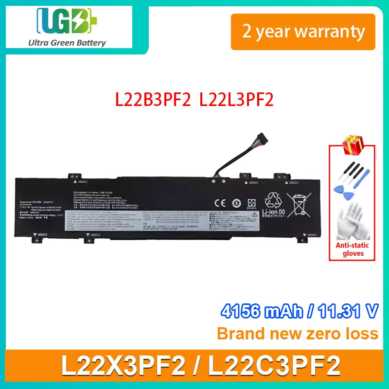 

UGB New L22X3PF2 L22C3PF2 Laptop Battery For Lenovo IdeaPad Slim 315ABR8 L22B3PF2 L22L3PF2 11.31V 4156mAh 47Wh