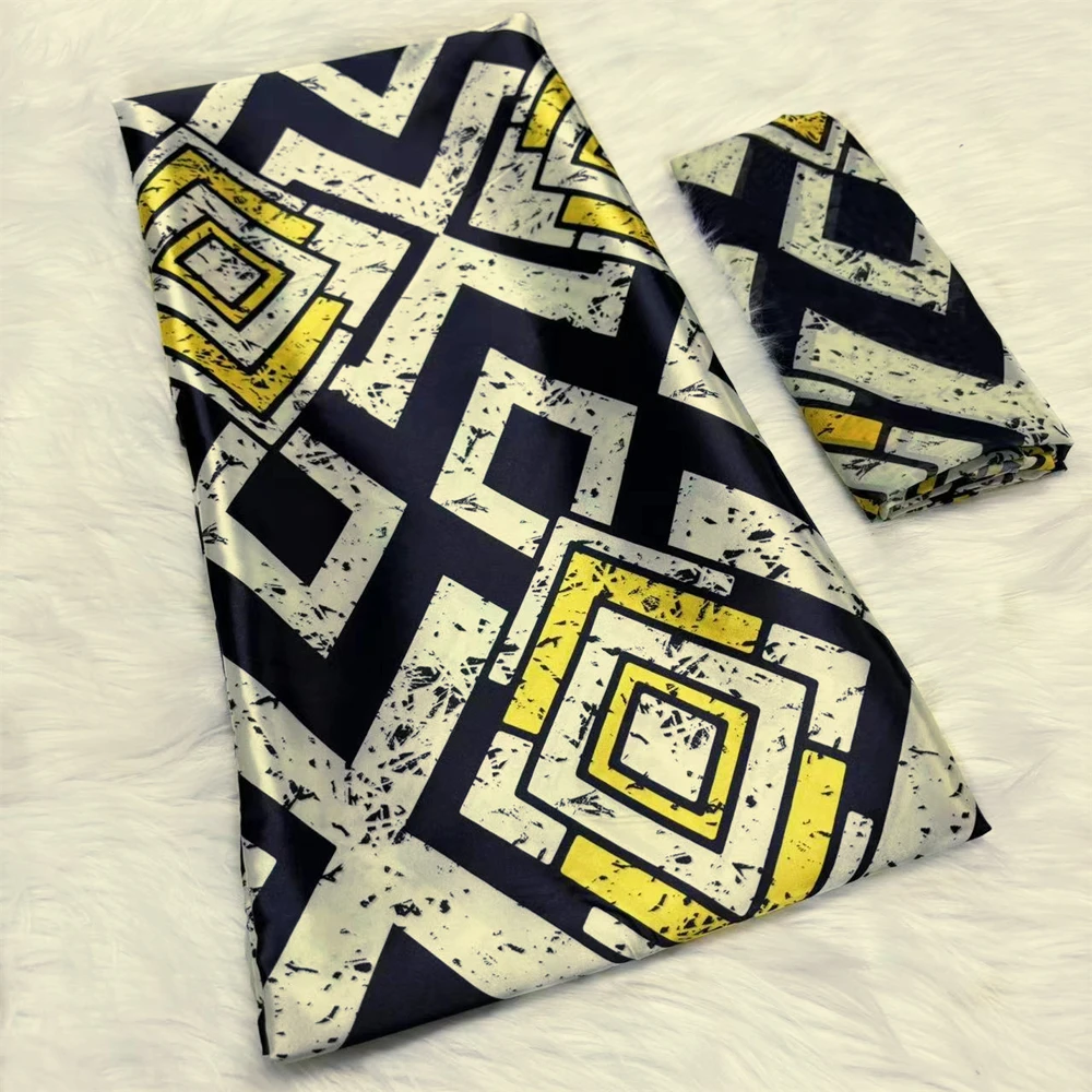 Wholesale Satin Silk Fabric Fashion African Design Eco-friendly Silk Fabric For Party Dress 100% Cotton Silk Prints