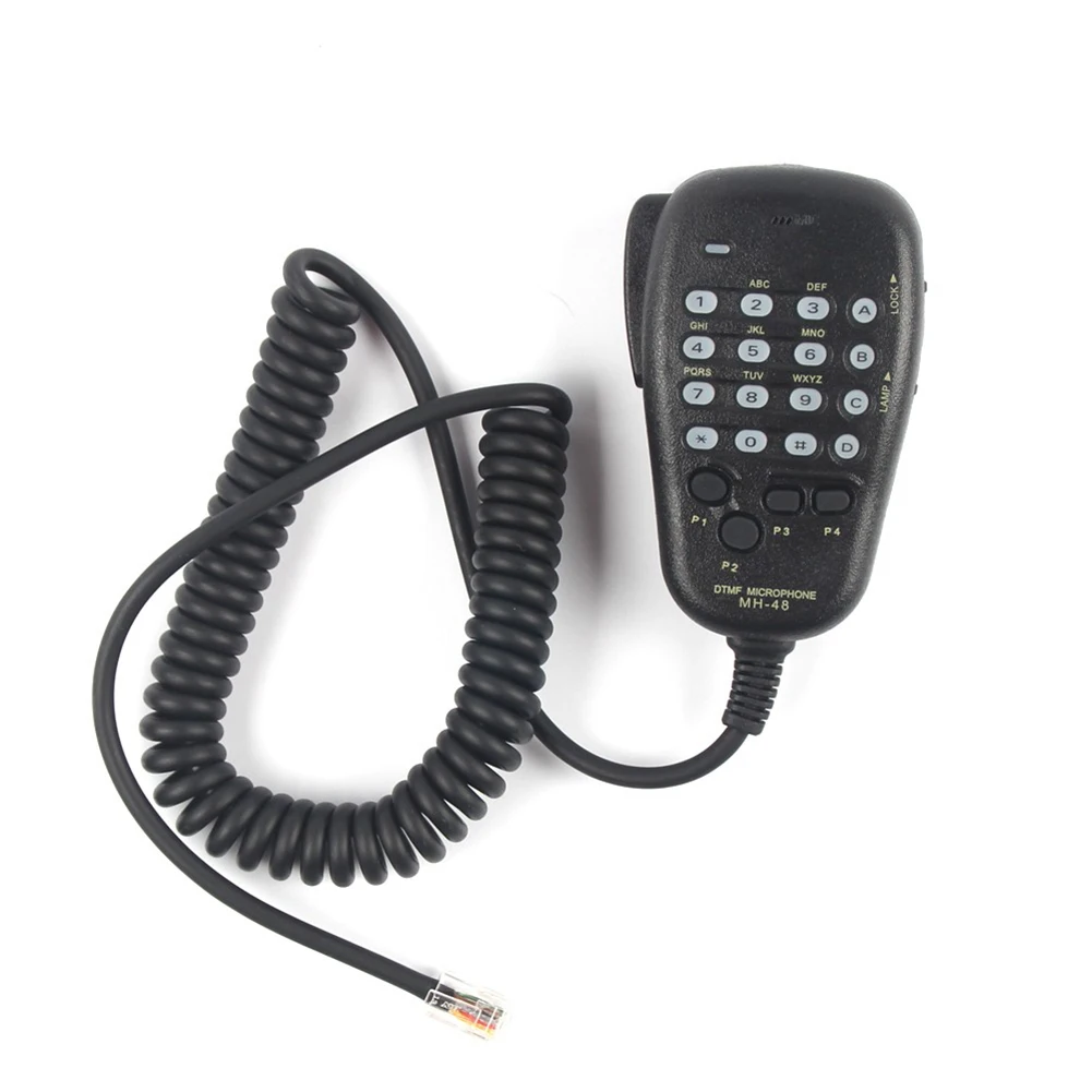 MH-48 Microphone Speaker 4 Programmable Keys 6 Pin DTMF Walkie Talkie Hand Microphone for Yaesu FT-8800R FT-8900R FT-790