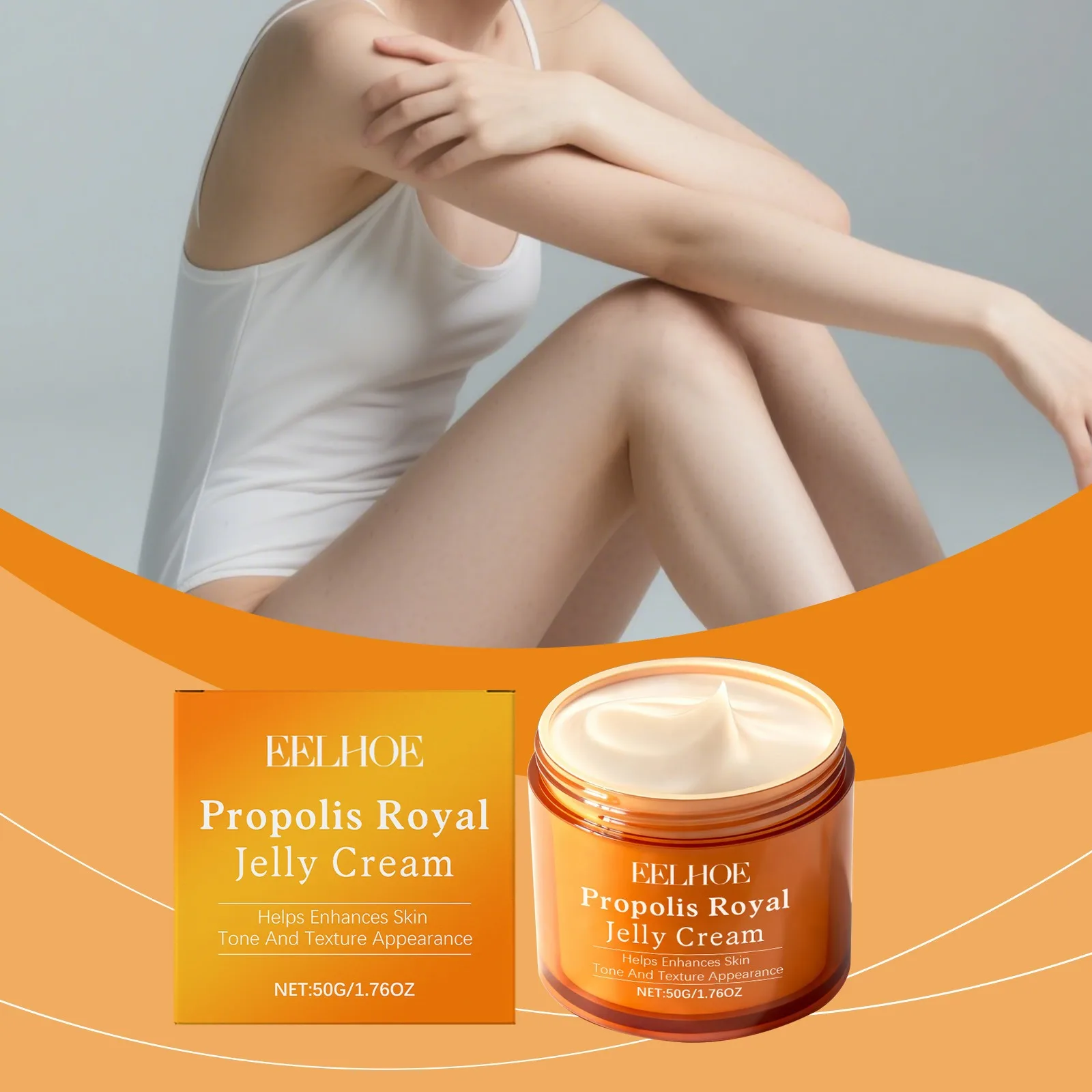 Royal Jelly Body Cream Hydrating Nourishment Tender Smooth Skin Refreshing Light Easy Absorb Daily Body Moisturizing Skin Care