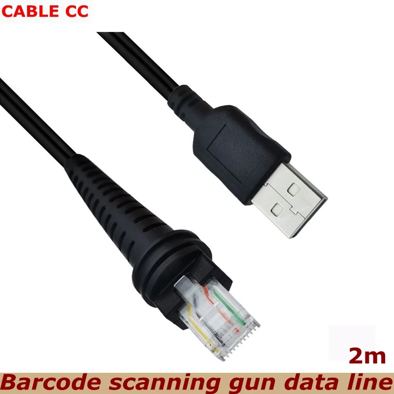 

2m USB Cable 1900G-HD 1900G-SR 1902G-HD 1300G 1400G 1202G 1900G 1250G 1200G MS7580 Barcode Scanner USB Cables for Honeywell