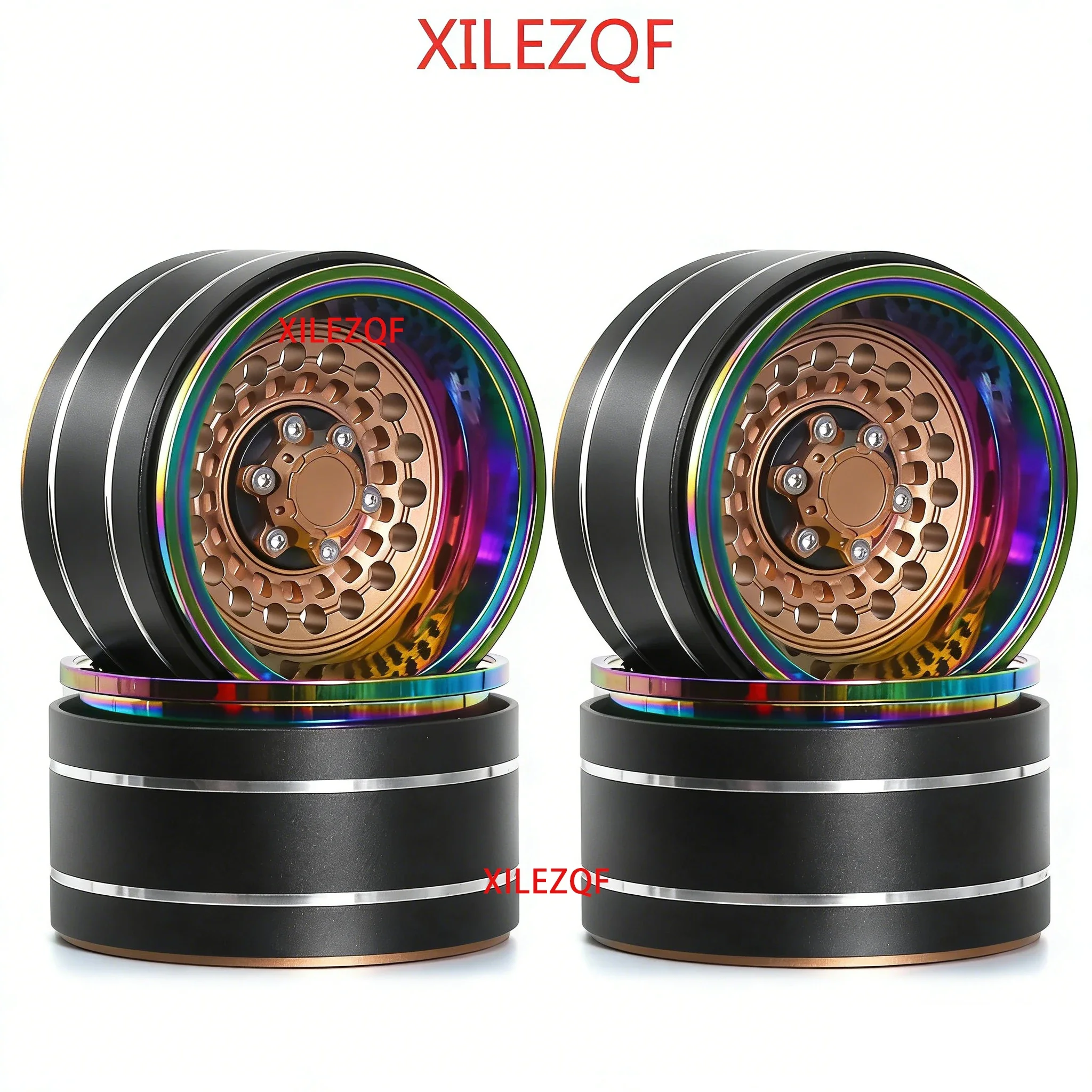 

95g Super Heavy & Aluminum Deep Dish 1.9" Beadlock Wheel Rim for 1/10 RC Crawler SCX10 TRX4 VS4-10 Gen8