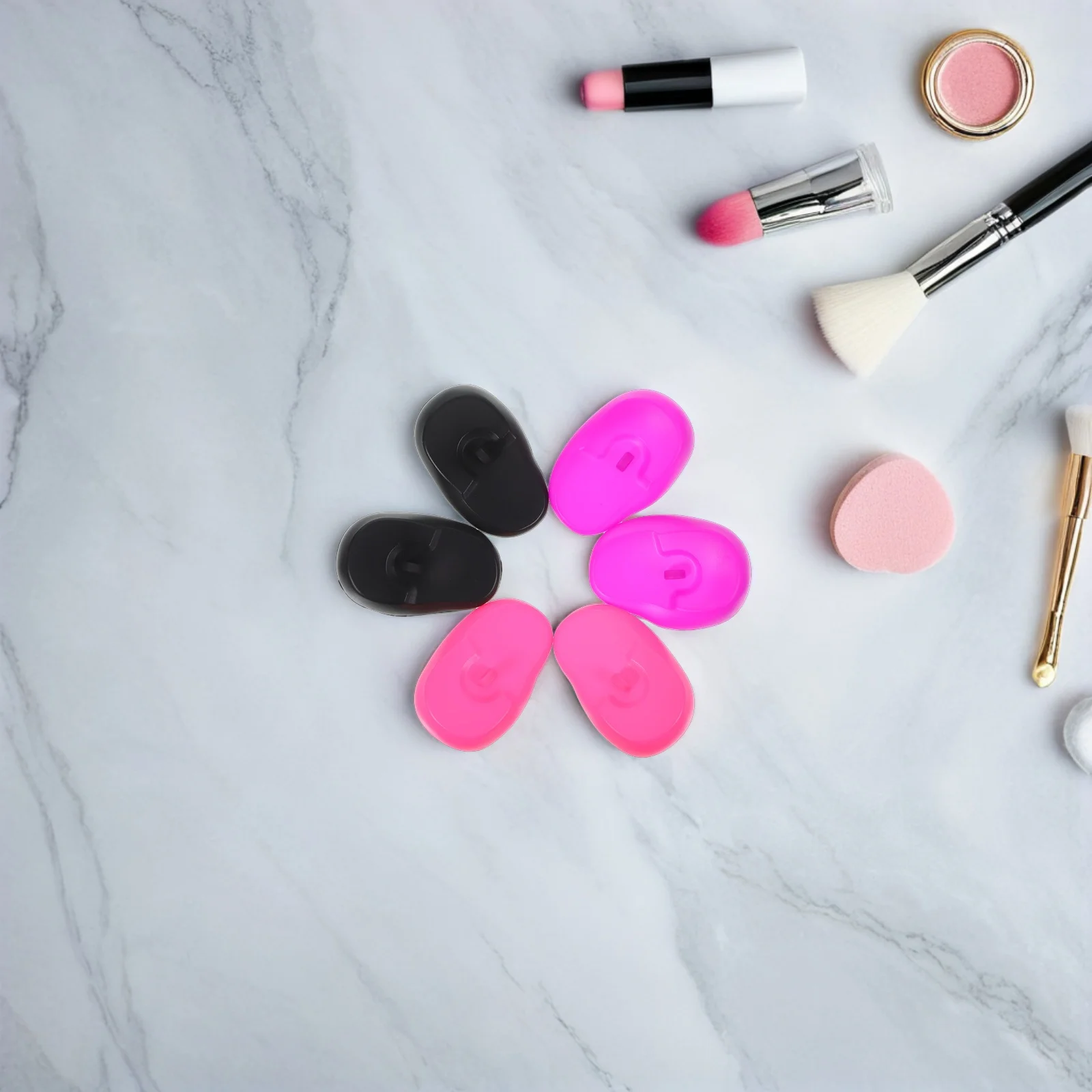 

3Pairs Hair Coloring Ear Protector Silicone Waterproof Cover for Salon Personal Use Muff Ear Cover Silicone Earmuff