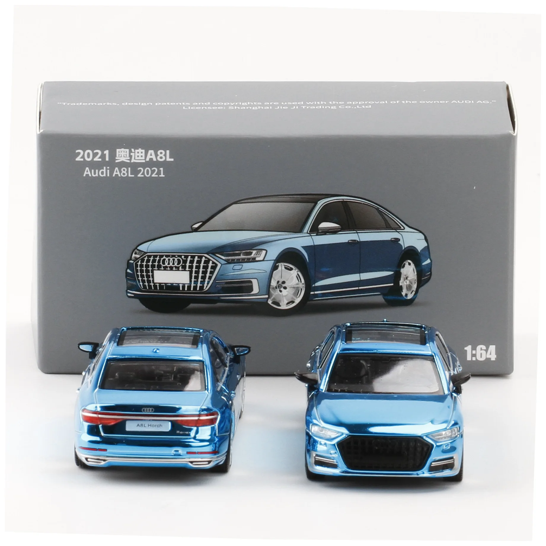 New In Stock Jkm 1:64 Audi A8l Hoshi Sedan Simulation Alloy Micro Diecasting Integrated Car Model Customized Toy Collection Gift