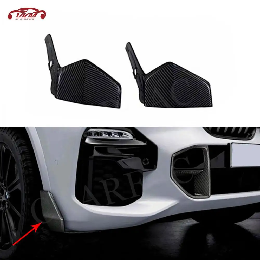 

Front Bumper Lip Side Splitters for BMW X5 G05 M Sport 2019+ Carbon Fiber Anti-collision Winglet Apron BodyKits ABS Accessories