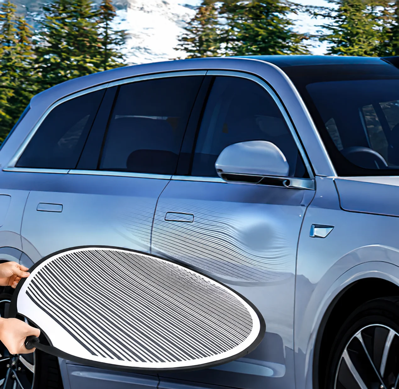 80cm Dent Reflector Board Circular Dent Board Foldable Reflector Board For Car With Carry Bag Small And Exquisite Repair Tools
