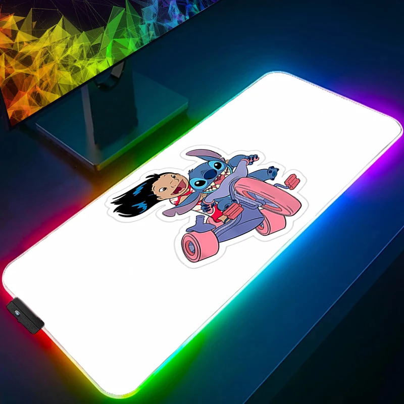 RGB لوحة ماوس كبيرة غرزة ألعاب لوحة المفاتيح LED ماوس قفل حافة جهاز كمبيوتر شخصي حصيرة مكتبية لوحة الألعاب الخلفية ماوس الحصير ل LOL #4