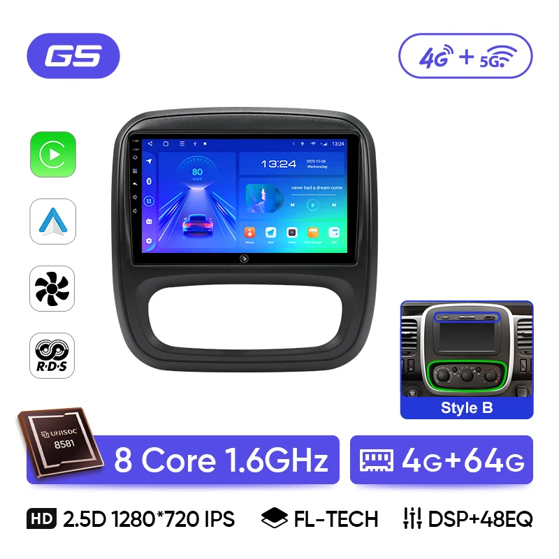 Ainavi Autoradio Voor Renault Trafic Opel Vivaro B 2014 2015 2016 2017 2018 Draadloze Carplay Android Auto Multimedia Speler