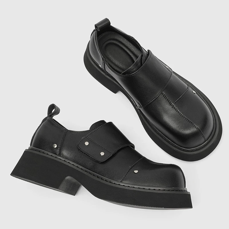 Thick soled men's leather shoes Classic minimalist and comfortable style Work leisure party 38-46 Hot selling youth shoes