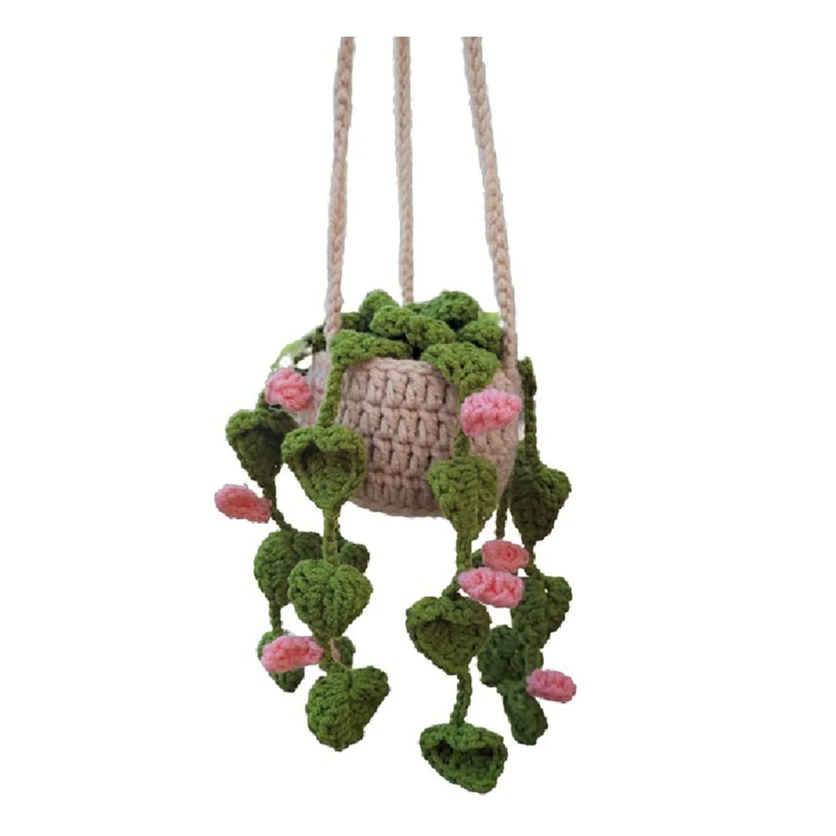 

Зеркало заднего вида, подвеска, милые горшечные растения, вязаное крючком автомобильное зеркало, ручная вязка, растение, подвесные украшения, автомобильные аксессуары B