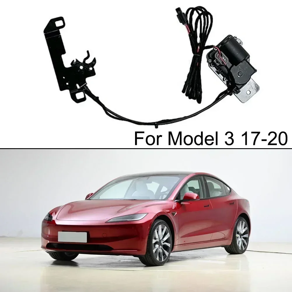 1PC For Tesla Car Front Trunk Electric Suction Lock Automatic Closing Black For Model 3 2017-2023 For Highland For Model Y