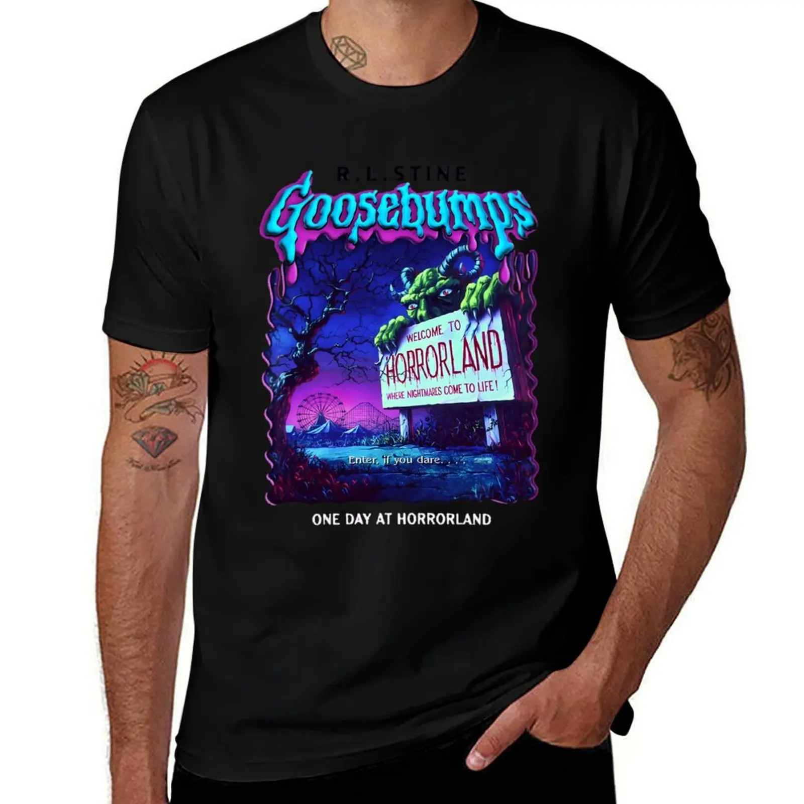 Goosebumps One Day At HorrorLand \t T-Shirt cotton t shirts high quality T-Shirt