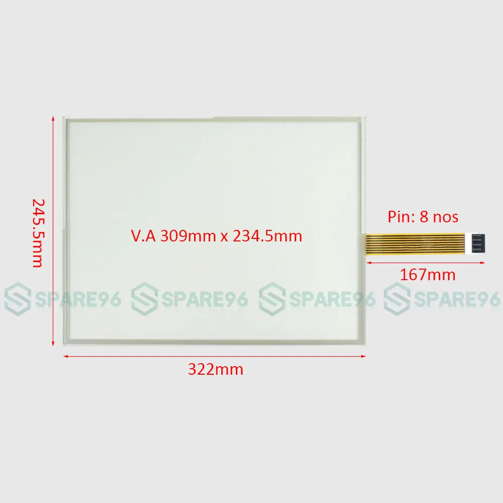 NEW for 2711P-T15C4A8 2711P-T15C4A9 PV Plus 1500 Touch Screen Panel + overlay