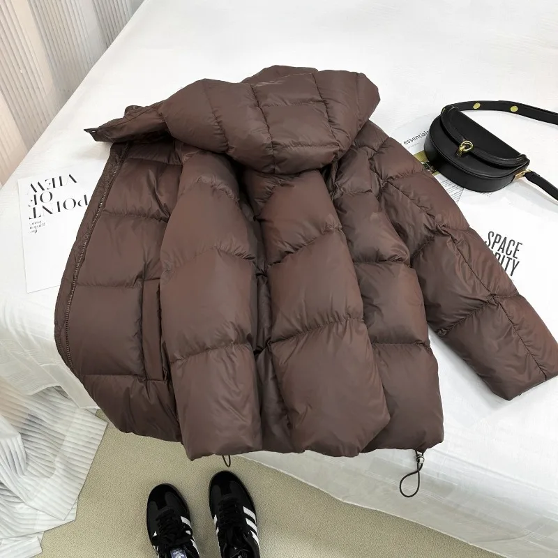 特大サイズ 100 キロ肥厚ダウン綿詰め服女性の冬の新韓国語バージョンパン服フード付きジャケット