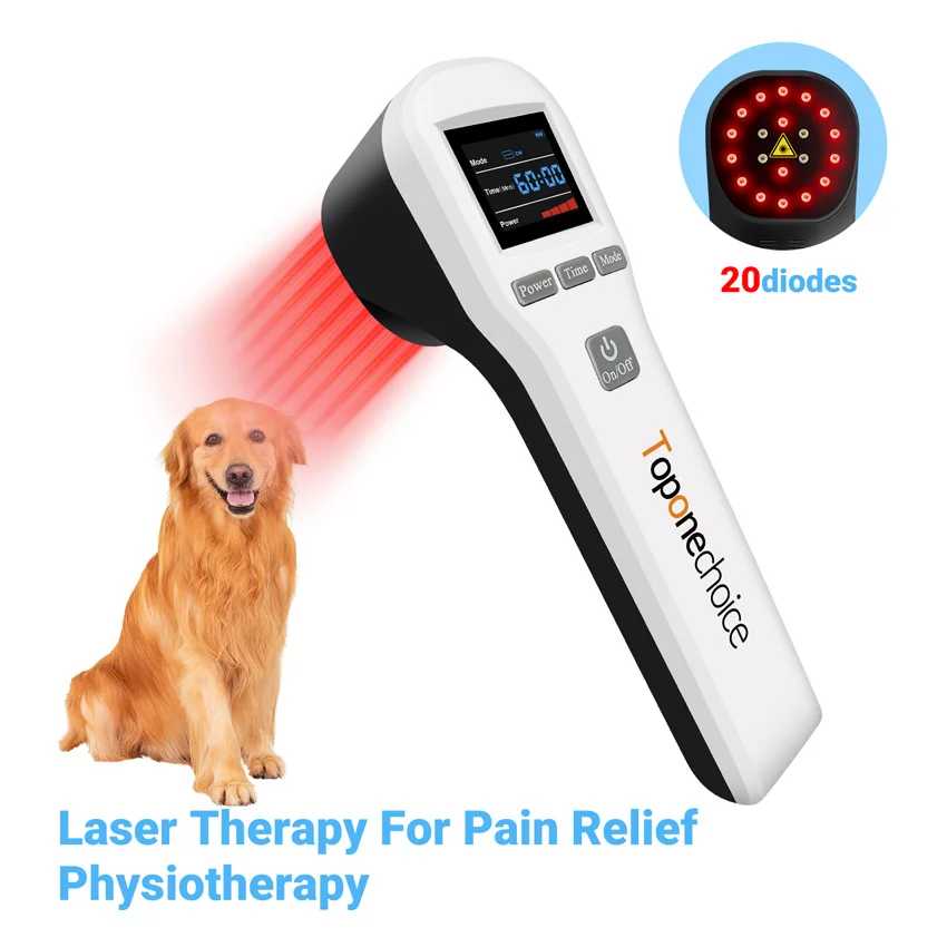 

650nm+808nm 20 Diodes Handheld Cold Laser Treatment for Pain Relief Red Light & Near Infrared Light Therapy for Wound Healing