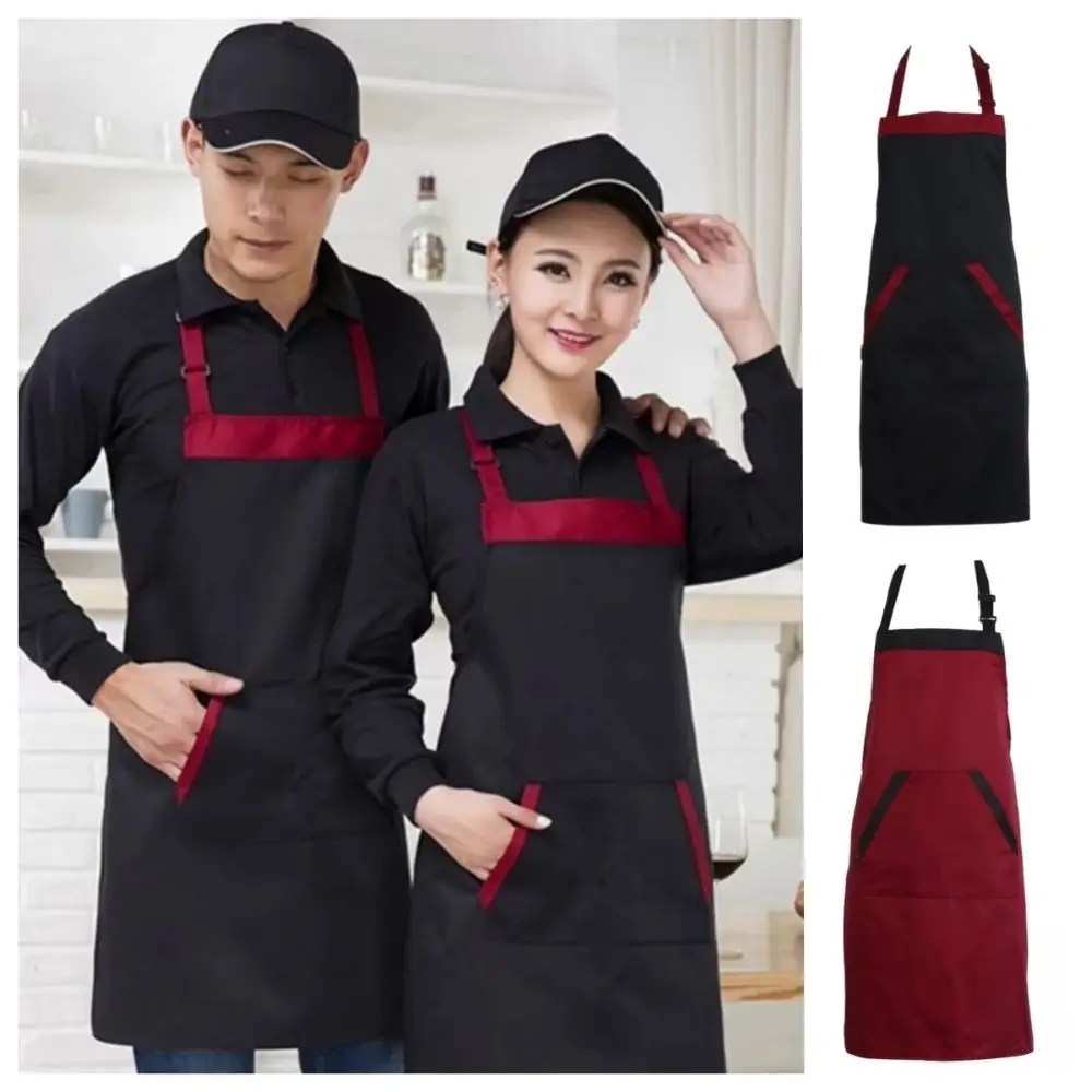 Nowe Profesjonalne Fartuchy Kuchenne do Gotowania i Pieczenia Oddychające z Dużą Kieszenią Wodoodporny Fartuch Fryzjerski Unisex