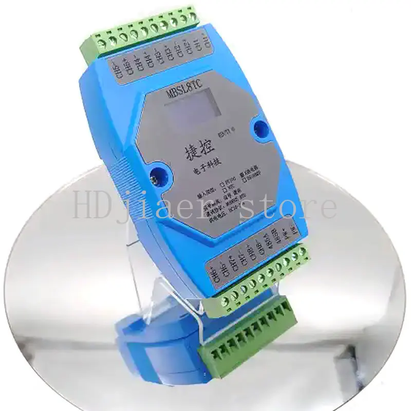 8-channel K-type Thermocouple Temperature Acquisition Module RS485 Modbus RTU 24-bit Resolutio
