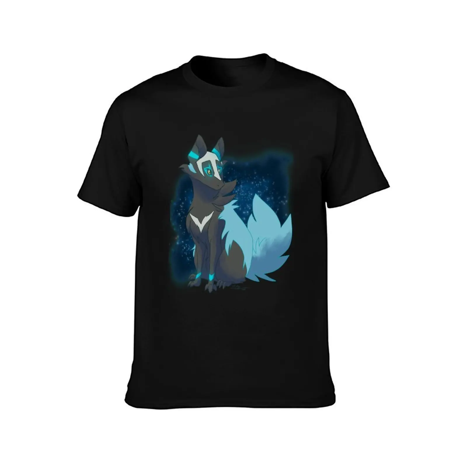 Voltron- Cosmic Wolf T-Shirt, Summer Casual Cotton Tee, Oversized Streetwear Tops, Vintage Graphic Print, Loose Fit Short Sleeve
