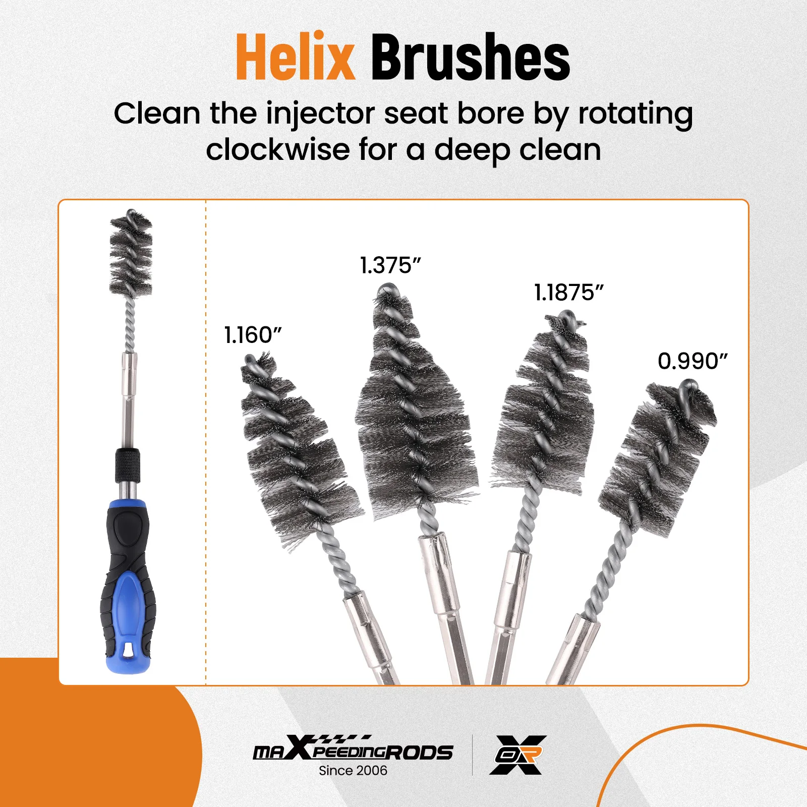 

Engine Injector for Seat Cleaning Tool Kit 24PC Master Set Helix Bore Brushes