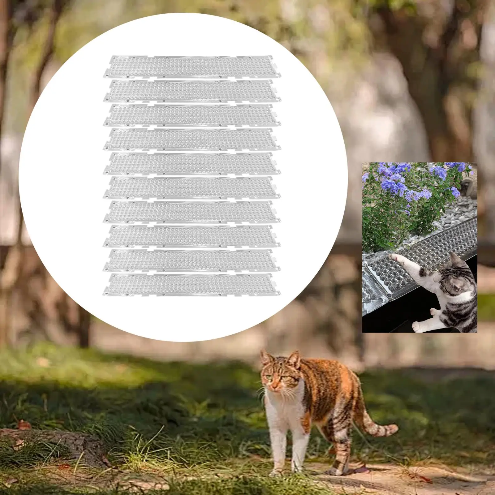 

10x Cat Deterrent Mats Supplies Pet Training Mats for Sofa Indoor Flower Bed