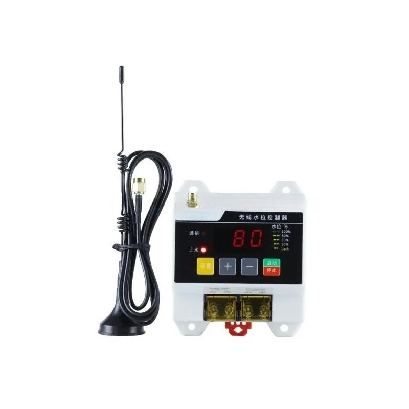 

English Version Wireless Remote Water Level Controller Pump Tank Water Tower 220V Liquid Level Remote Sensor Switch