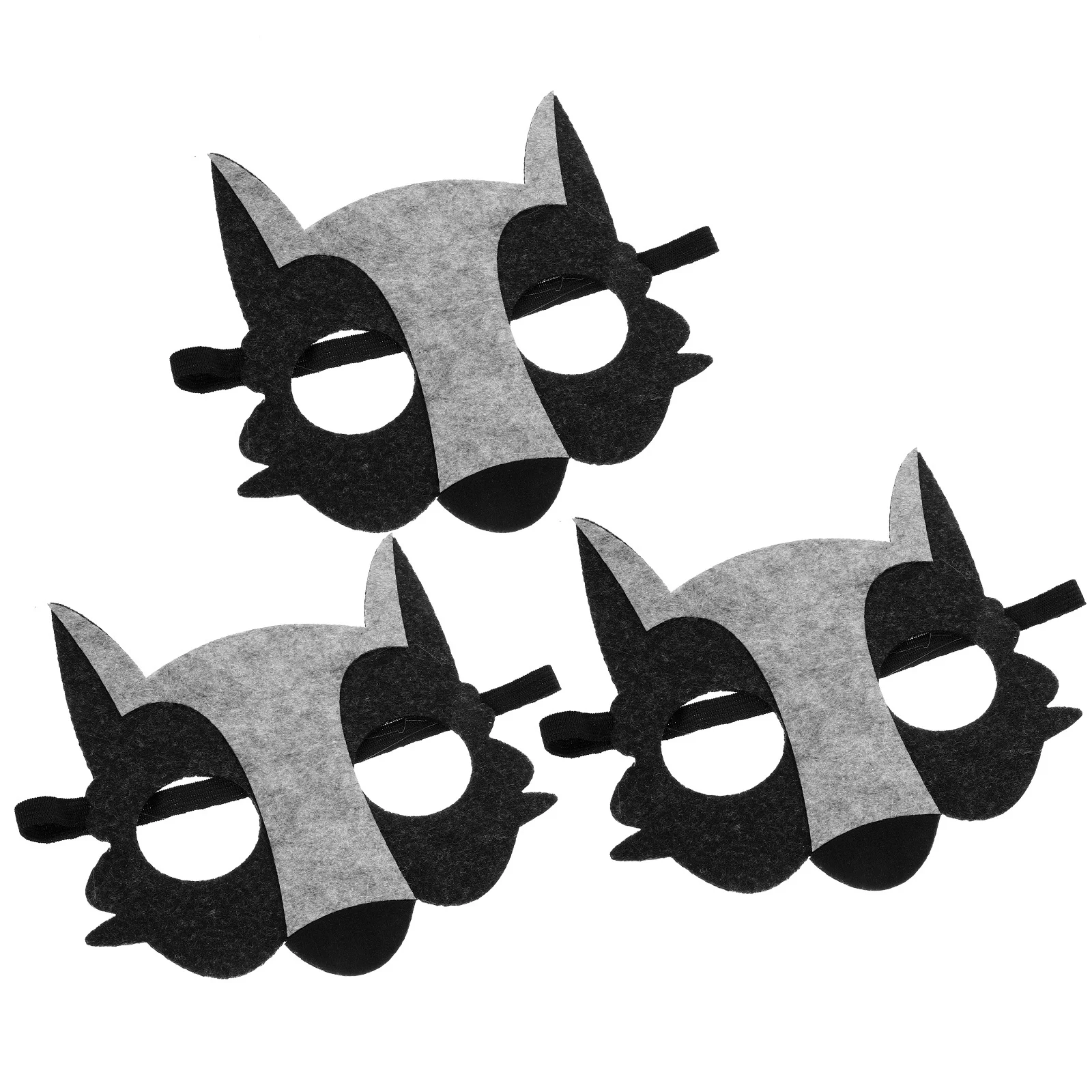 

3Pcs Animal Masks Wolf Masquerade Mask Halloween Party Supplies Cosplay Mask for Festival Costume Party Supplies