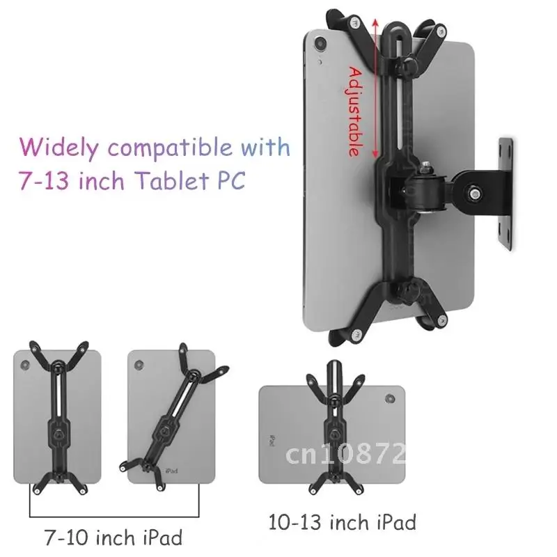 

Wall Mount Tablet Stand Screen 360° Rotating, Tablets Holder Tilt Angle 90° Support 7-13 inch Tablet PC