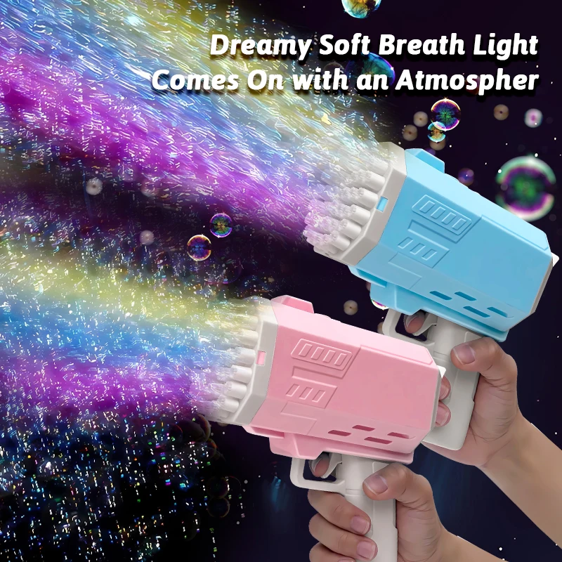 مسدس فقاعات محمول باليد ، آلة فقاعات ، كرة زفاف عيد ميلاد ، لعبة خارجية بدون بطارية ، 40 فتحة ، ماء فقاعات #3