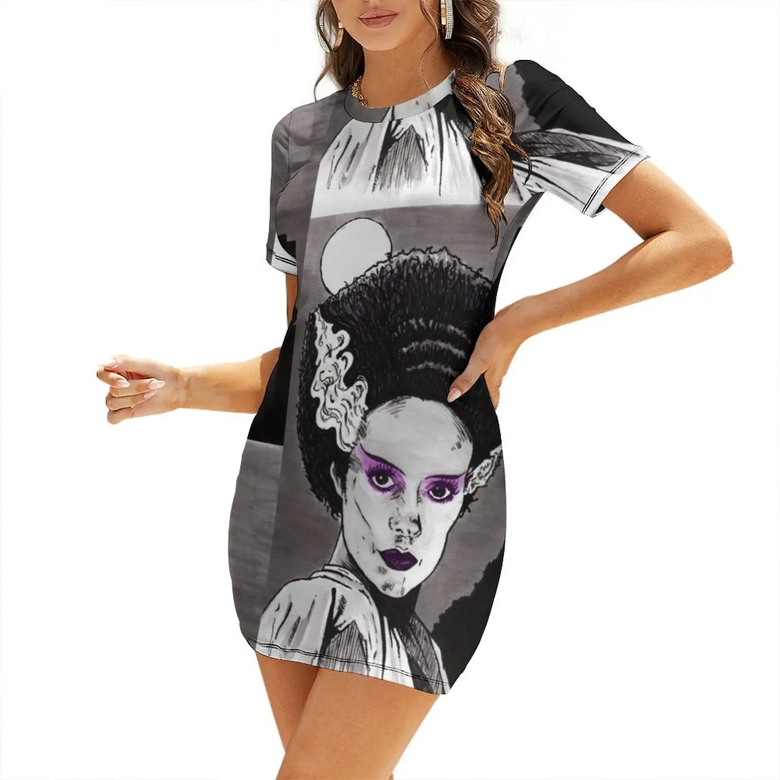 

BRIDE Short-Sleeved Dress summer dress korean women Evening gown Dress