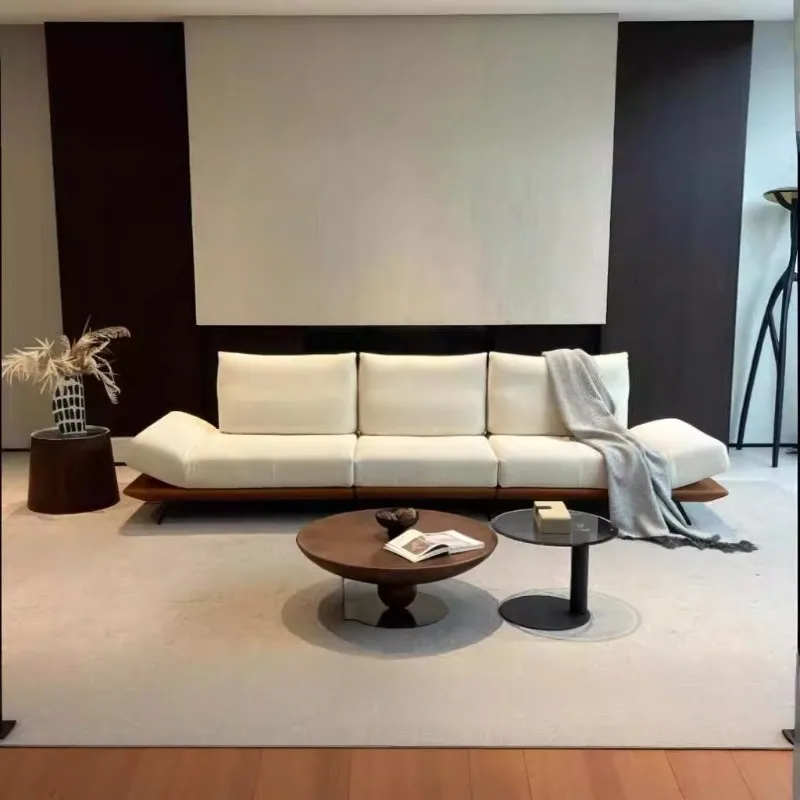 

Sofa designer living room straight row three functional