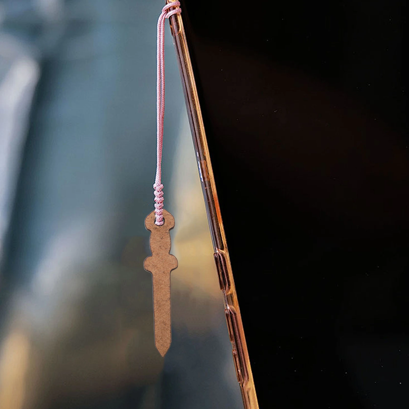 50 قطعة المعلقات نحت الخشب الخوخ الخشب DIY بها بنفسك اكسسوارات ريفي اليدوية حقيبة السحر الإبداعية سلاسل المفاتيح خشبية معلقة الزينة #4