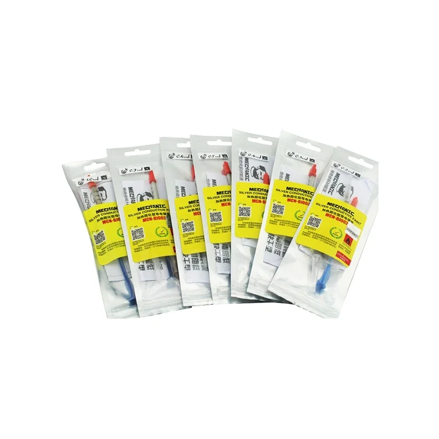 MECHANIC DJ002 0.2 0.3 0.4 0.5 0.7 1.0ML Silver Conductive Paste Adhesive Glue Paste Mobile phone PCB Repair Conduction Paint