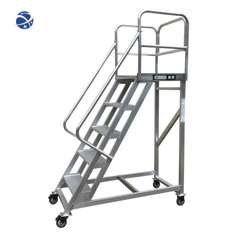 yyhcIndustrial maintenance platform ladder escalator warehouse pickup step walking maintenance platform walkway