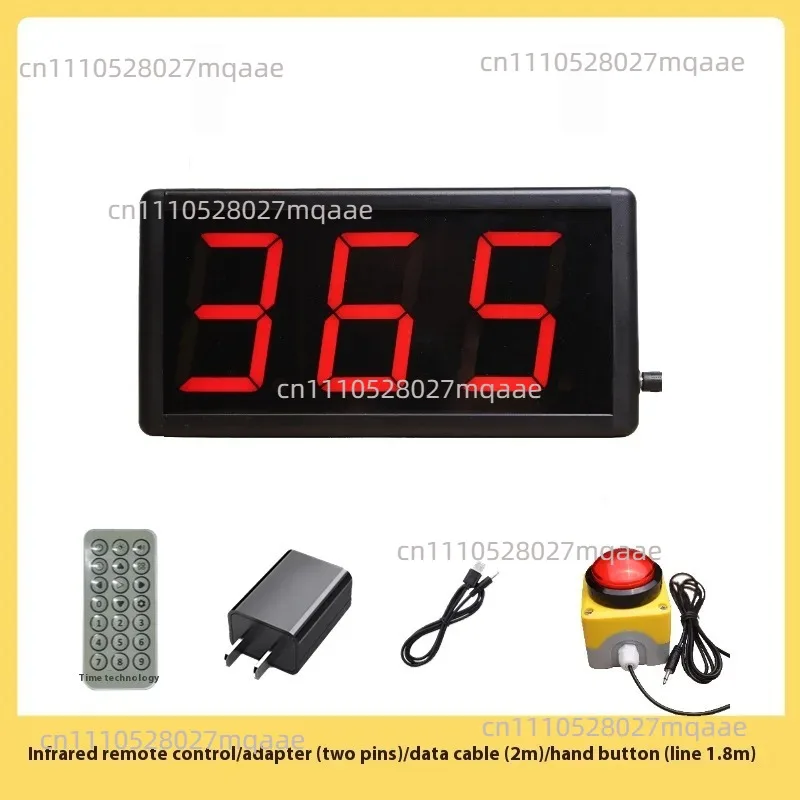 2.3Inch 4Digit LED Countdown Stopwatch Counter LED Digital Display Training Speech Timing Equipment+Remote Control Timer Counter