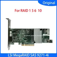 For LSI MegaRAID SAS 9271-4i for Server Workstations RAID 1 5 6 10 50 60 SAS Array Card SATA SAS 1GB Controller PCIe x8 3.0