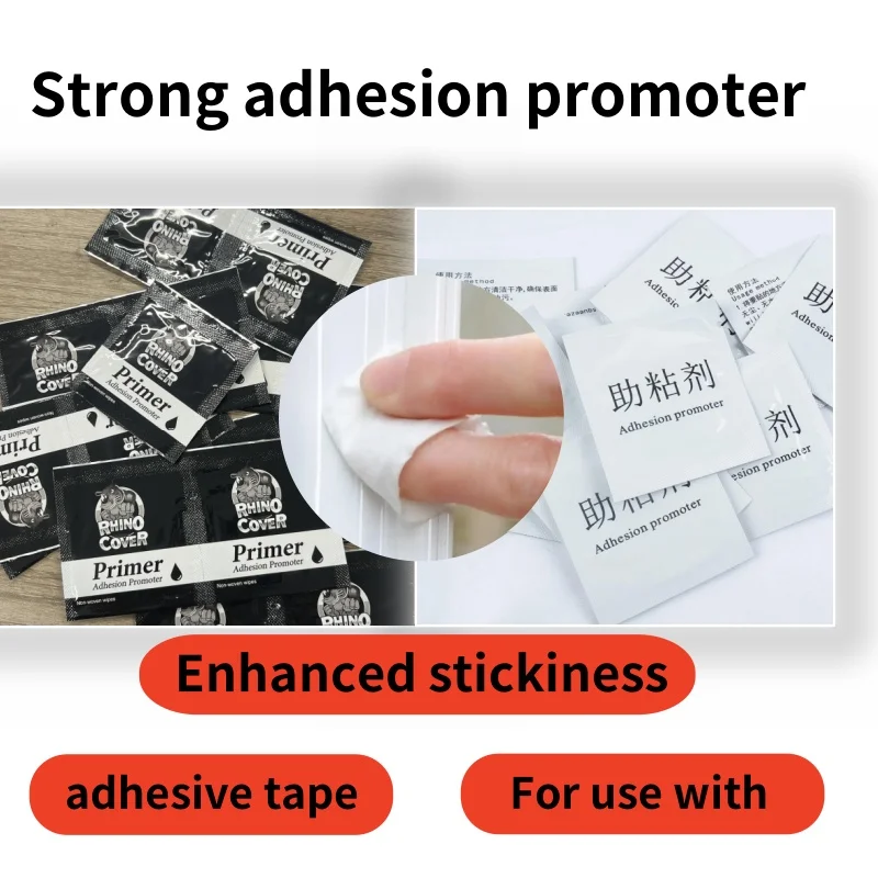 Primer Adhesion Promoter Double Sided Tape Adhesive Sticky Aid Glue Primer Promoter Car Accessories sticker 6/10/20/50/100 bags