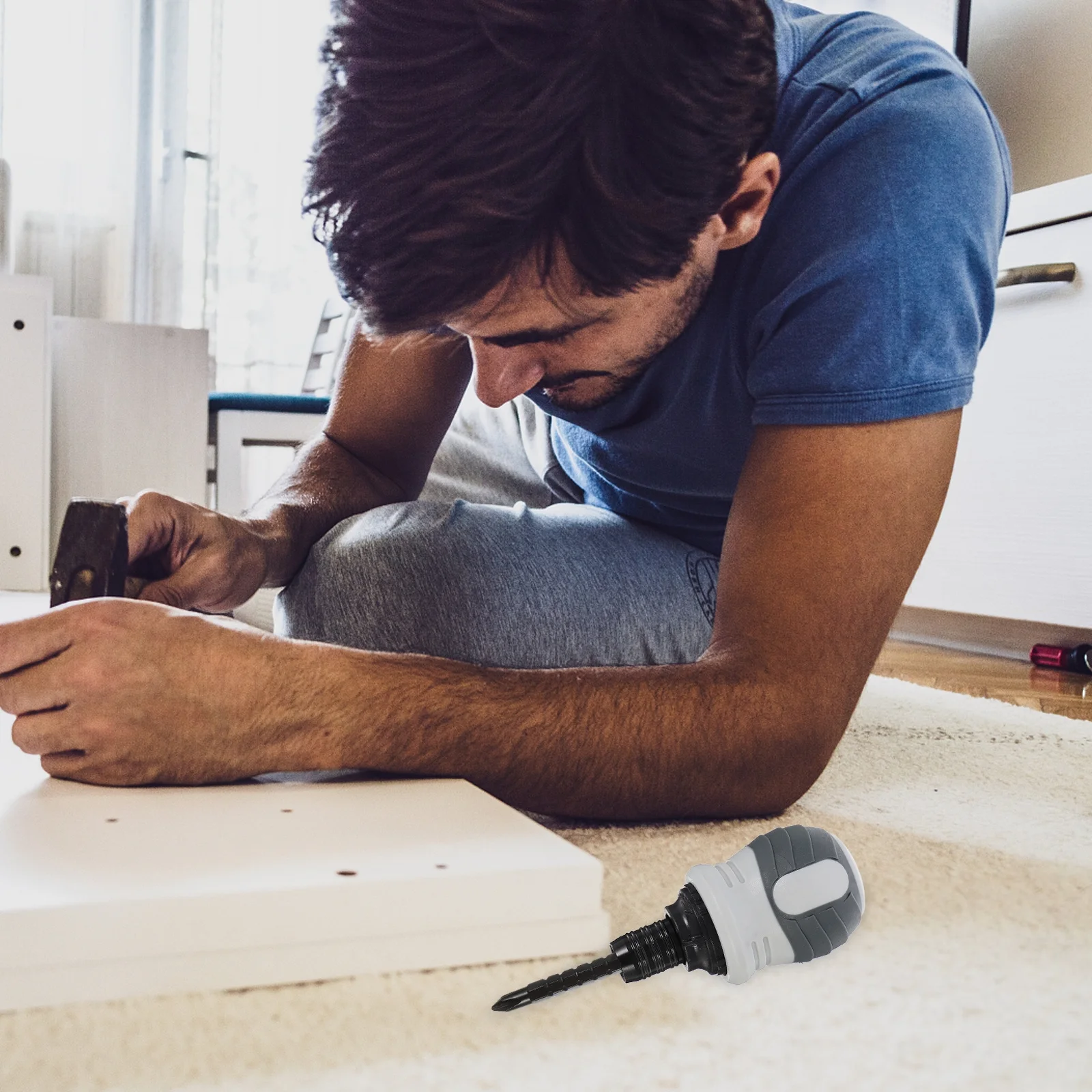 

Compact Mini Ratchet Screwdriver Non-Slip Handle Slotted Multi-Use High Hardness Portable Home Road Trips