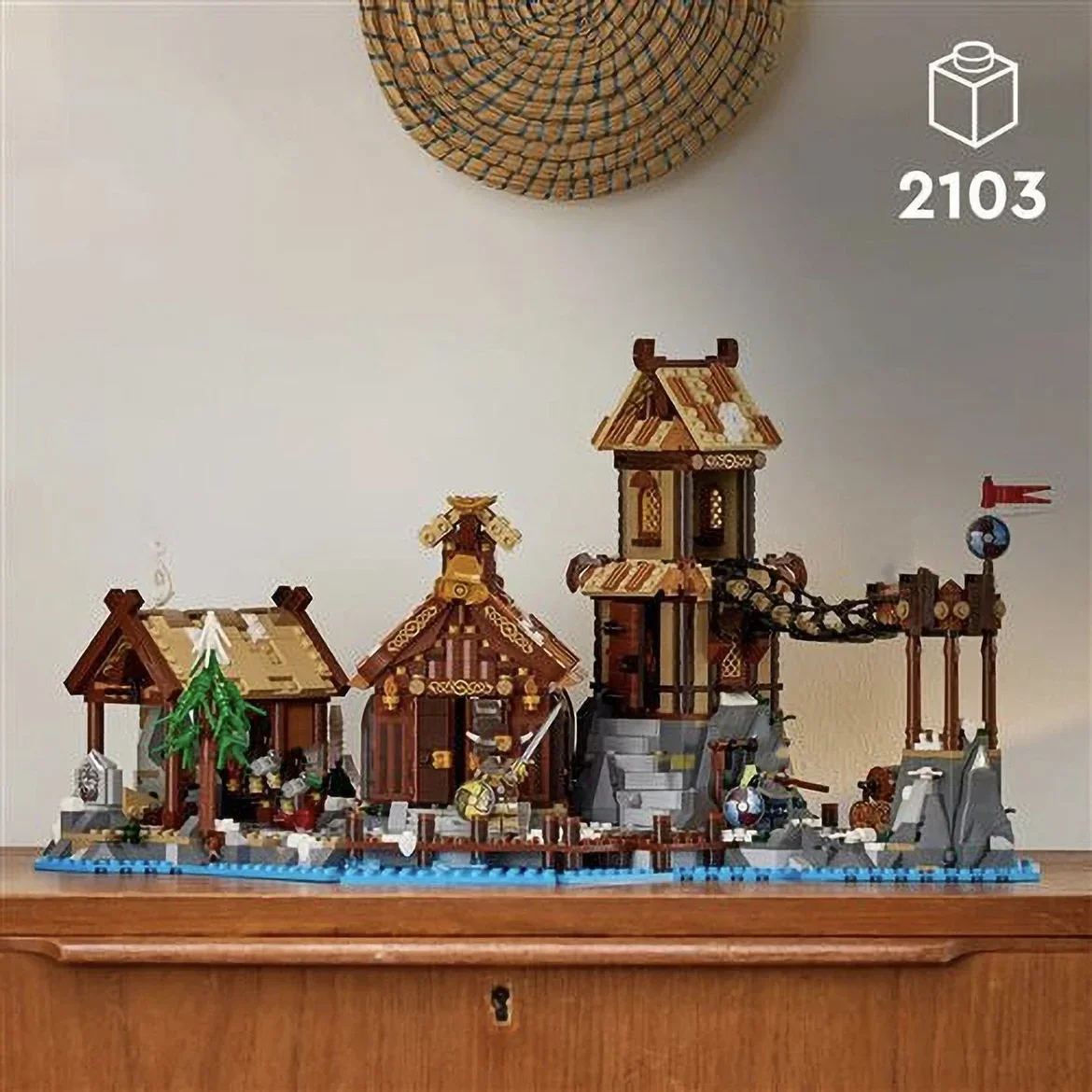 

New In Stock Compatible 21343 Medieval Viking Village House Building Blocks Bricks Architecture Creative Kid Adults Toys Gifts