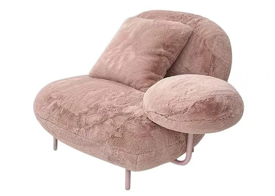 Plush powder puff living room, balcony, leisure sofa, lounge chair