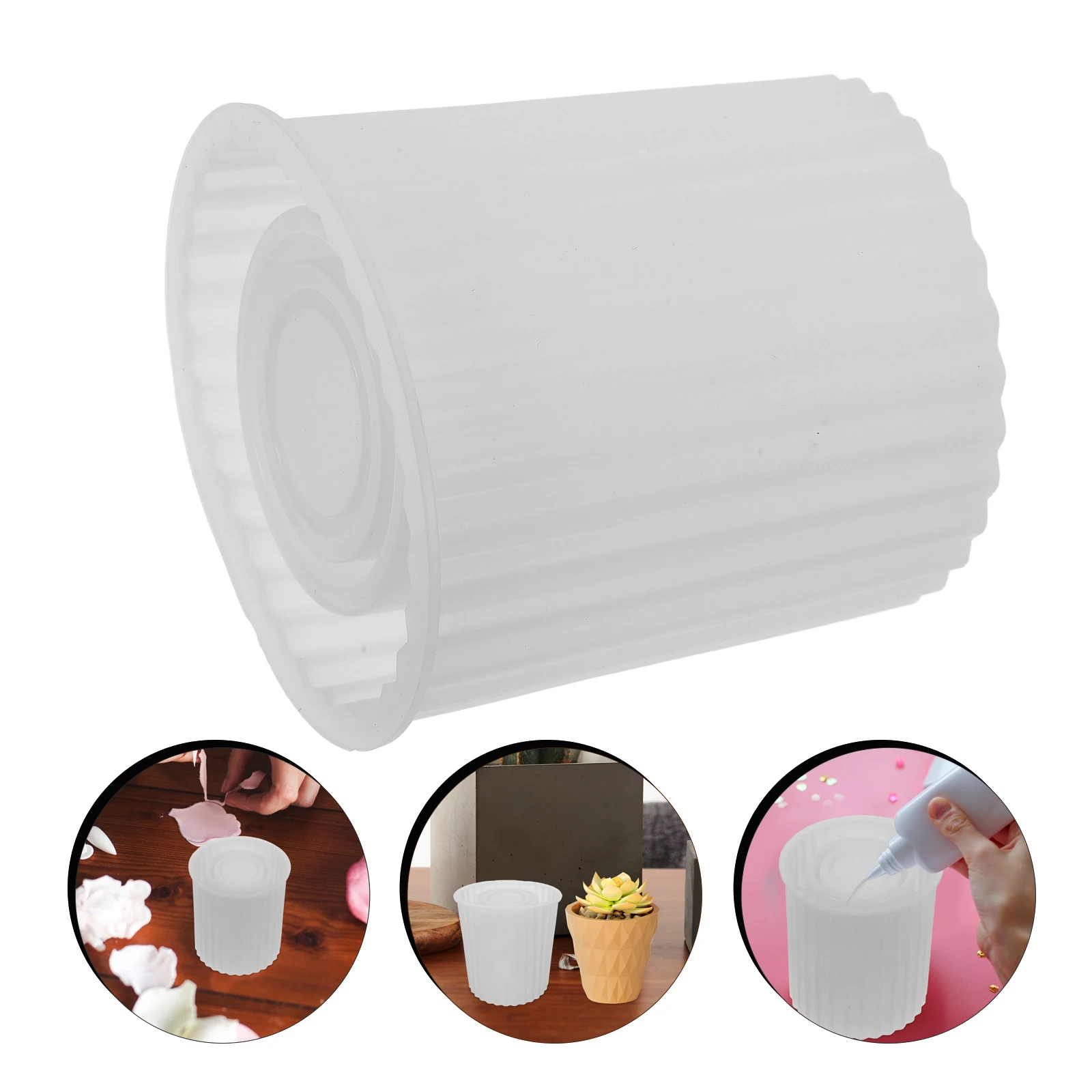 

Concrete Cement Molds Jar Flexible Flower Pot Moulds Ceramic Clay Plant Making Epoxy Resin