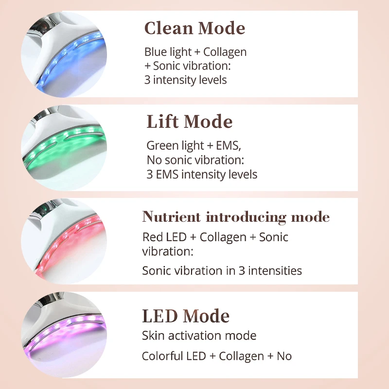 EMS Neck Photon Beauty Lifting Machine Facial Treatment Massager Tightening Double Chin Anti Wrinkle Neck Lifting Beauty Device