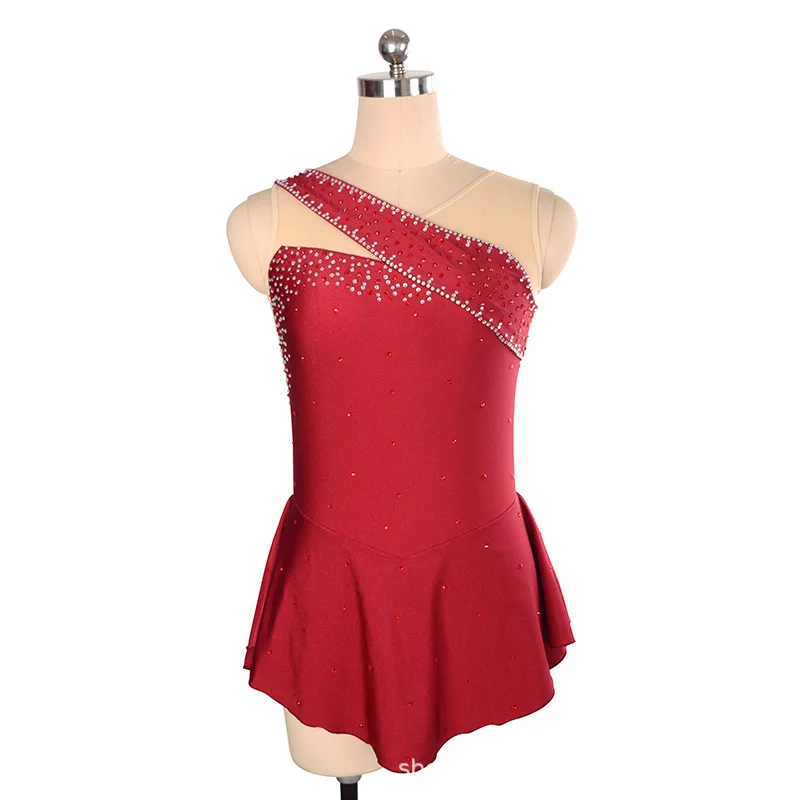 Vestido de patinaje artístico personalizado para niños y adultos, vestido de actuación para niñas, falda de grado de competición, leotardos para niñas