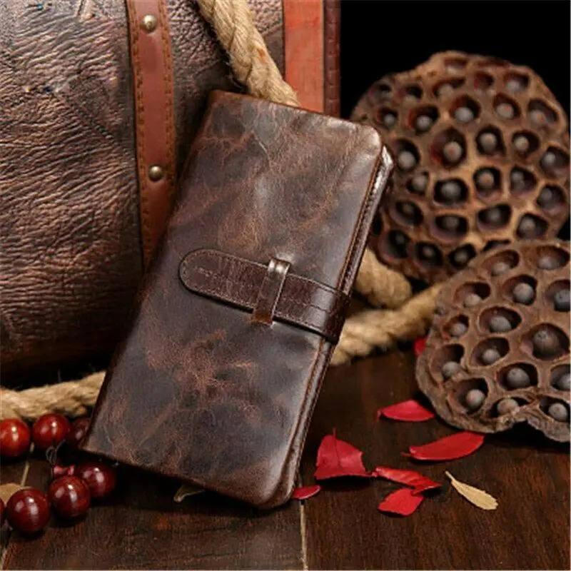 

Vintage Purse Card Wallet Men Women Card Holders Men's Leather Wallet Money Card ID Holders Clamps Male Purse Cash Clip Billfold