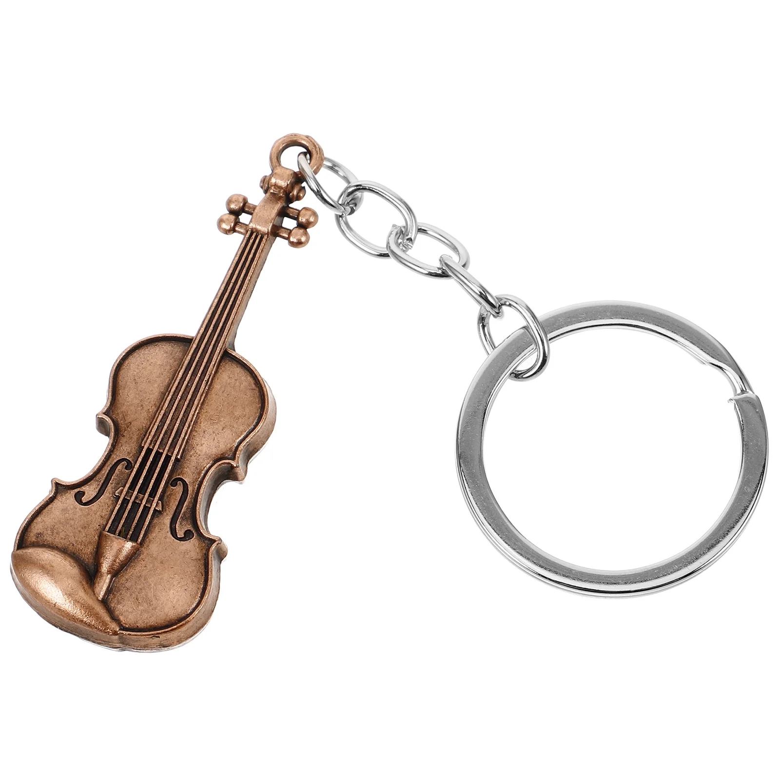 Guitar Keychain Mini Violin Hanging Decoration Party Keyring Ornament Tiny Musical Instrument for Bag