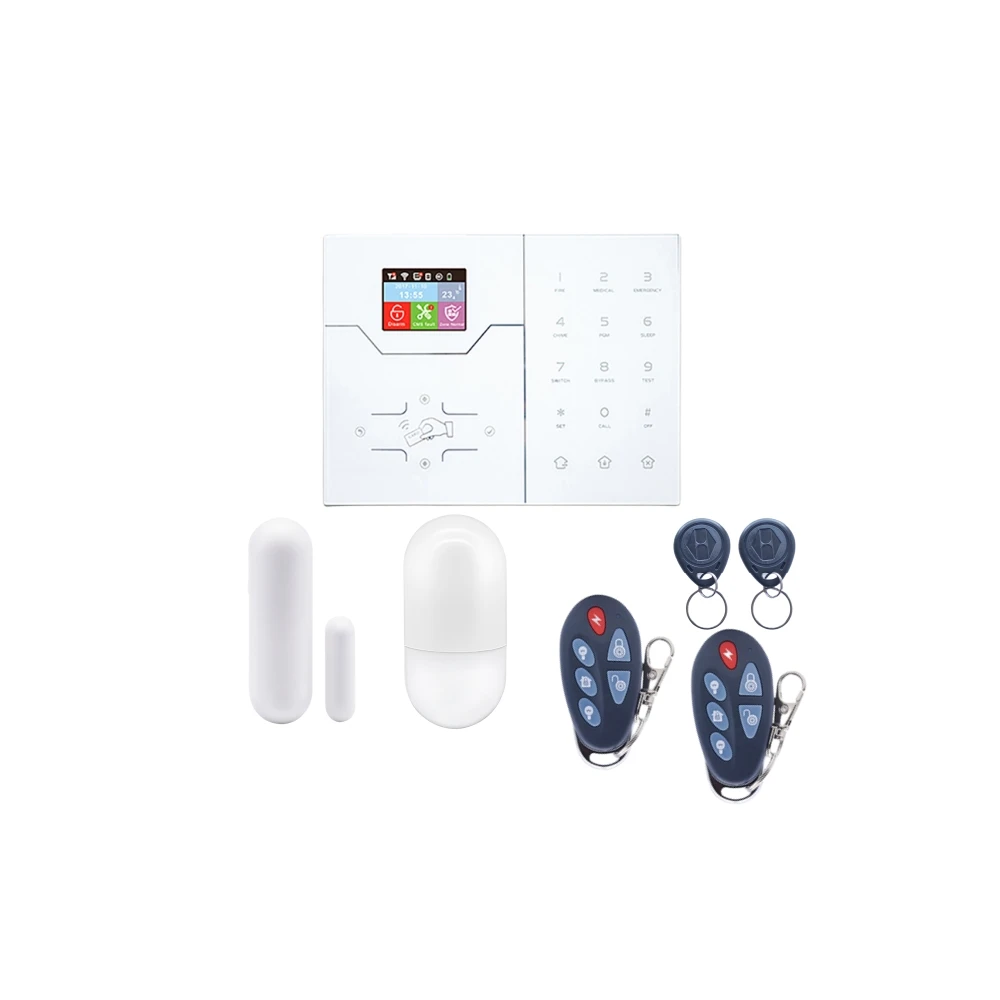 

Focus WIFI GSM Alarm Security Customized Suit with HA-VGW Siren Alarm Host for Wireless 4G Home Security Protection System