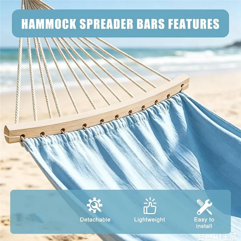 N96R For Camping& Garden Compatible 4 Pack Detachable Hammock Spreader Bars, 15.8