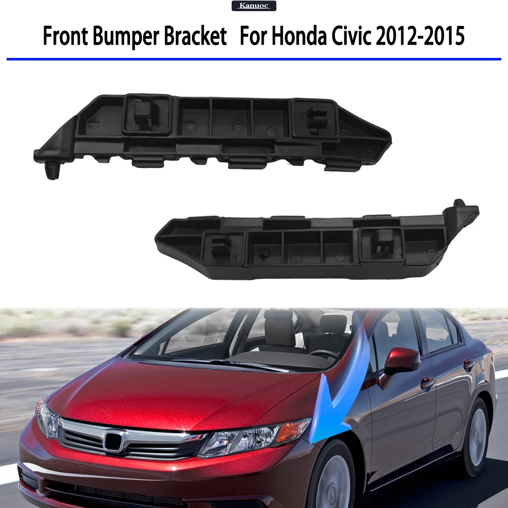 OEM Quality Front Bumper Bracket Set Left and Right - High Strength For Honda Civic 2012-2015 Sedan