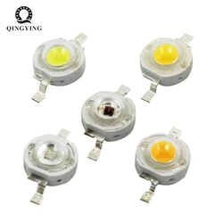 100pcs 1W 3W 고전력 LED 다이오드 램프 전구 칩, 따뜻한 차가운 흰색 빨간색 파란색 녹색 노란색 RGB 445nm 660nm 식물 성장 빛 구슬